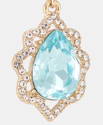 Pav&eacute; & Pear-Shape Crystal Drop Earrings