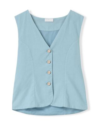Women's Linen Blend Tailored Waistcoat