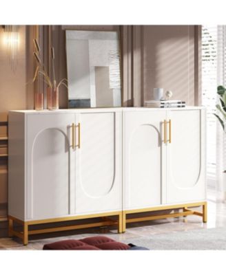 Buffet Cabinet with 4 Doors and Adjustable Shelves