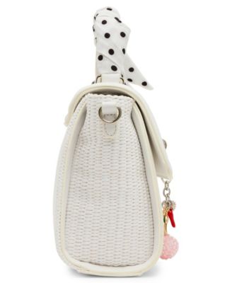 Leahs Straw Top Handle Bag