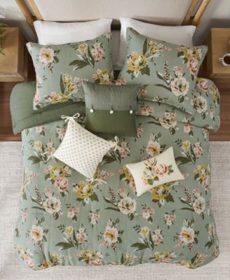 Salara Vintage Floral 7-Pc. Comforter Set, Queen