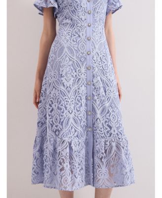Women's Carmine Lace Dress