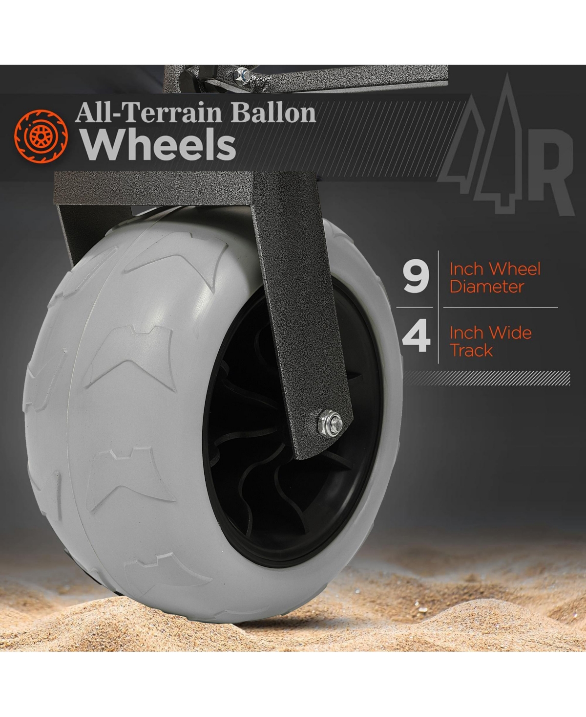 Rainsken Heavy-Duty Folding Wagon Cart with Bench Seat and Rear-Mounted Folding Tabletop, 500lbs Capacity for Camping