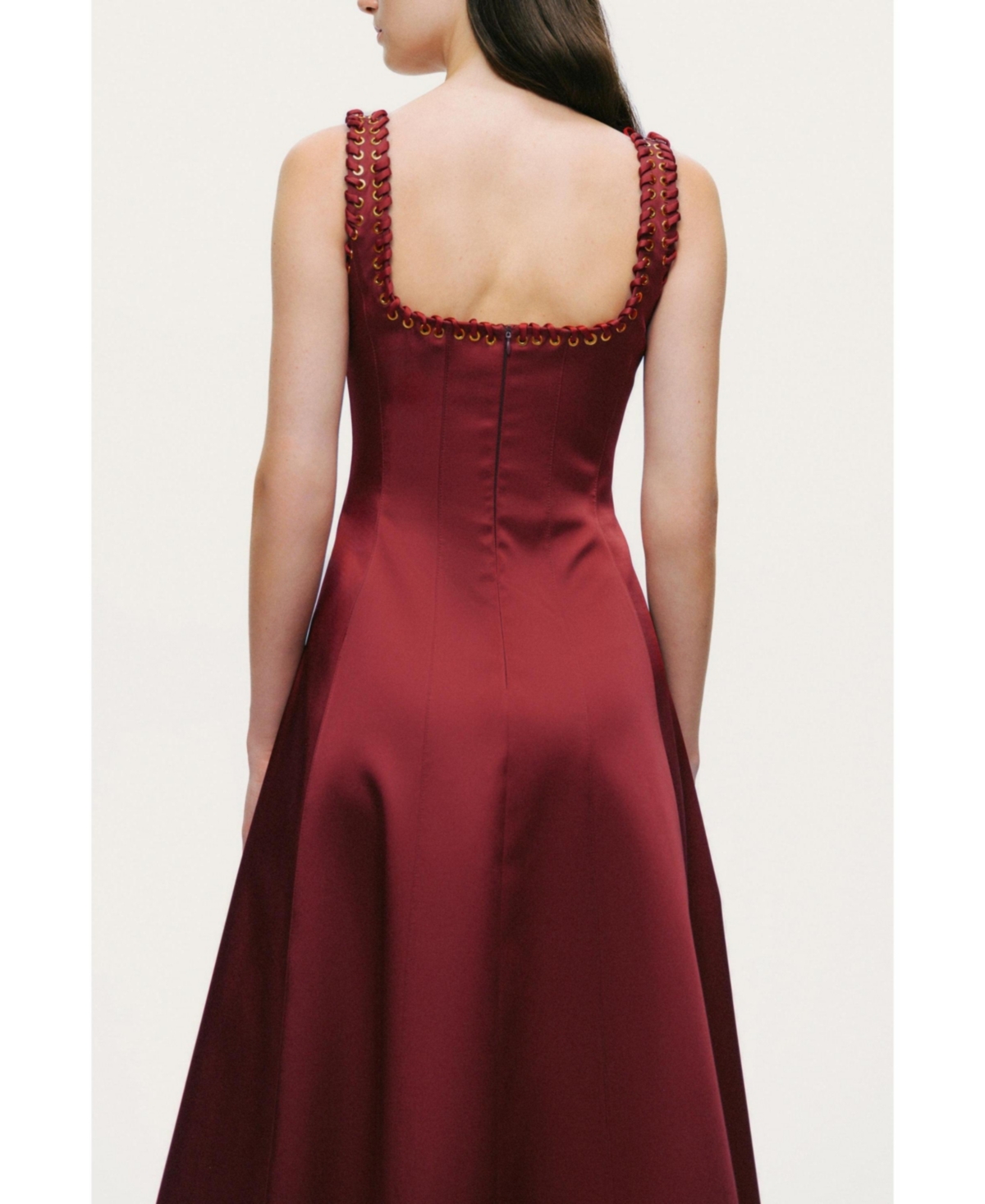 Nocturne Women's Embellished Square-Neck Midi Dress