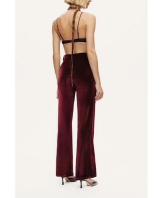 Women's Velvet Bootcut Trousers
