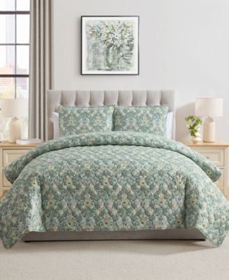 Mason Floral 3-Pc. Quilt Set, King