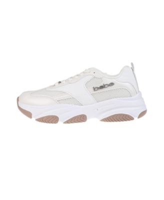 Women's Sneaker with Chunky Outsole and Mixed Material Upper