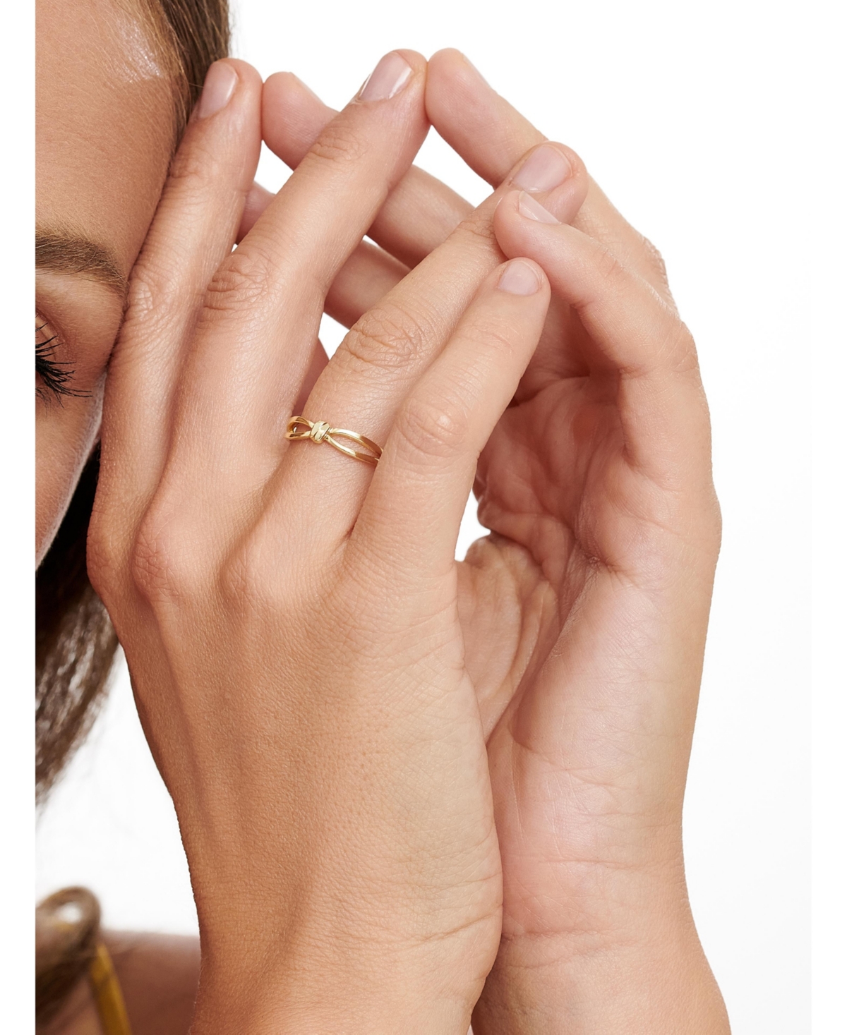 Devata Love Knot Ring 14K Gold, 5, approx. 2.1 grams.