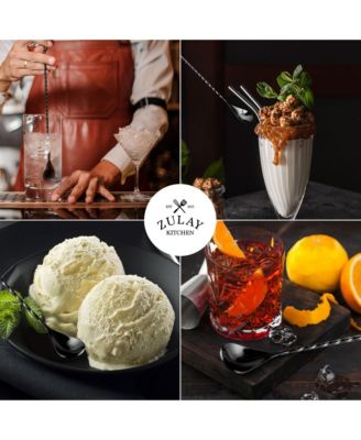 Premium 12 Inch Stainless Steel Cocktail Spoon - Long Attractive Spiral Design for Layering Drinks