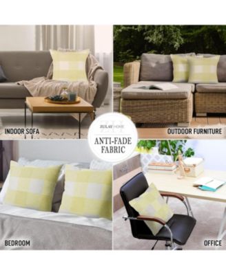 2 Pack Buffalo Plaid Throw Pillow Outdoor & Indoor Covers 18x18 inches