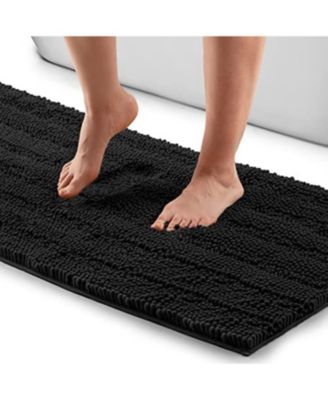 Soft Shaggy Microfiber Ultra Absorbent Bathroom Rug (47"x17")