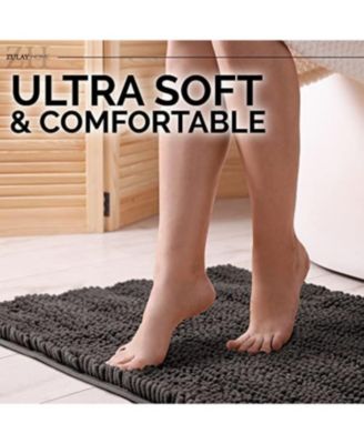 Soft Shaggy Microfiber Ultra Absorbent Bathroom Rug (20"x32")