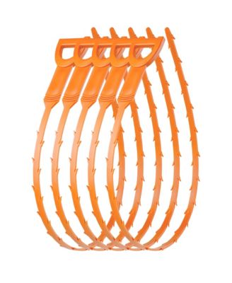 5 Pack 20-Inch Plumbing Snake Drain Clog Remover with Barbed Edges