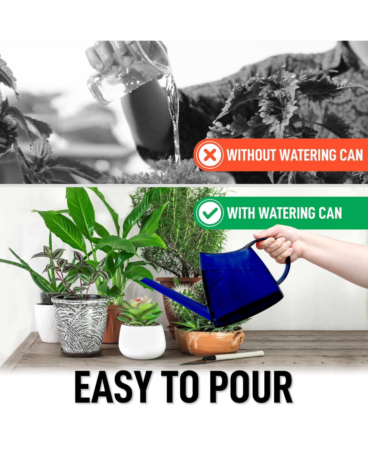 Small Watering Can with Long Slim Spout for Indoor Plants