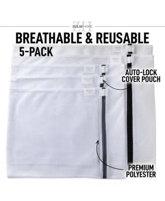 5 Pack Reusable Mesh Laundry Bags for Delicates  (2 Large, 3 Medium)