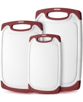 Zulay Kitchen 3 Piece Set Non Slip Kitchen Cutting Board With Juice Groove