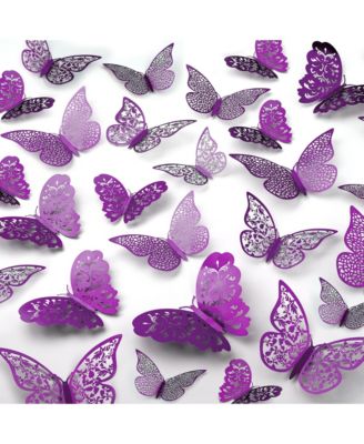 3D Removable DIY Butterfly Wall Decor with 3 Wing Designs (48pcs)
