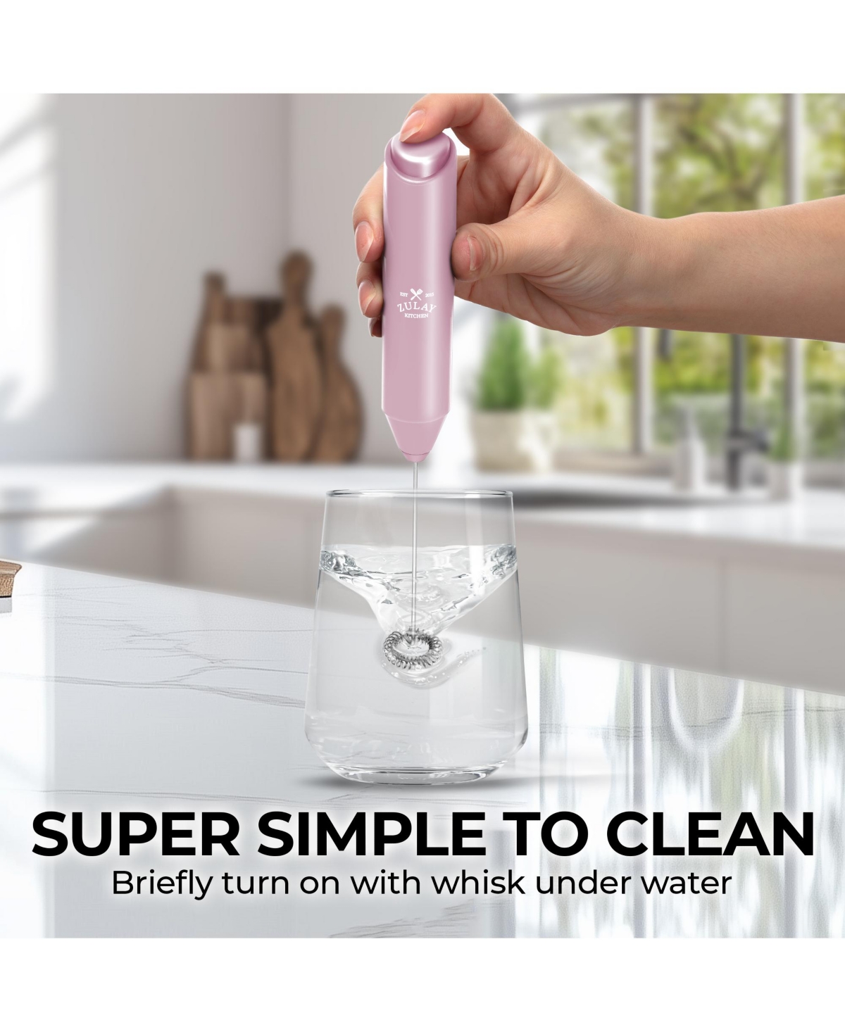 Powerful Handheld Mini FrothMate Milk Frother Stainless Steel