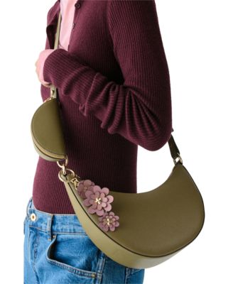 Mixed Material Spade Flower Bag Charms