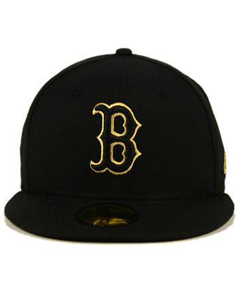 Black and gold red sox online hat