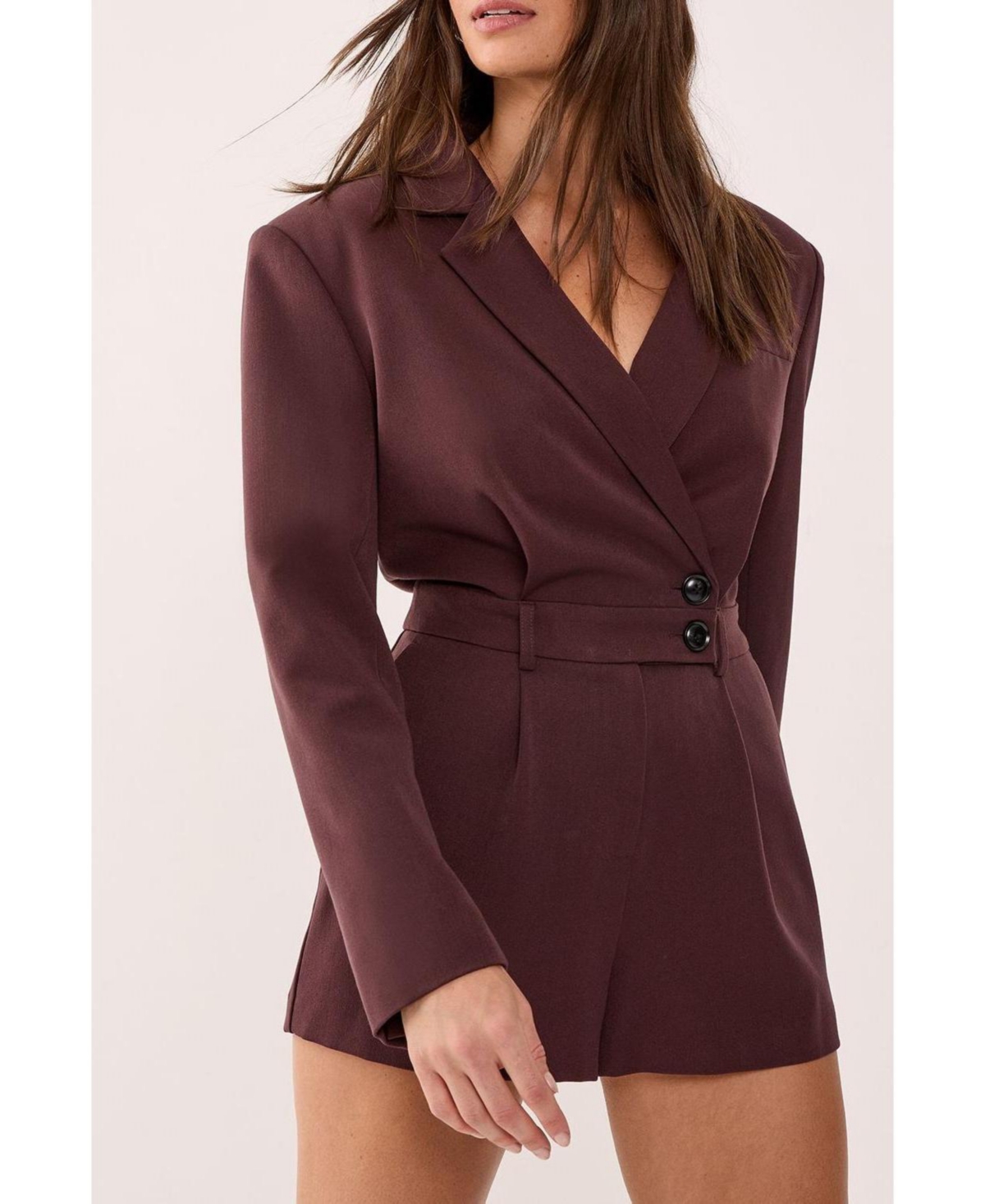 Nasty Gal Women's Tailored Button Detail Romper