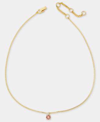 Cubic Zirconia Pendant Necklace, 16" + 3" extender