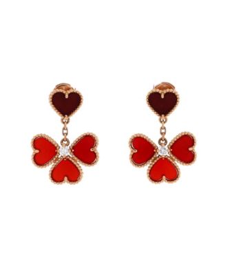 Sweet Alhambra Effeuillage Heart Earrings