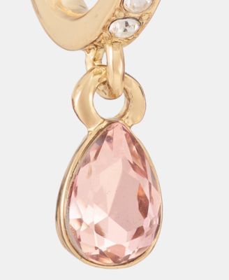 Crystal Charm Huggie Hoop Earrings