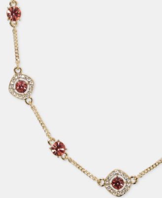 Crystal Station Collar Necklace, 16" + 3" extender