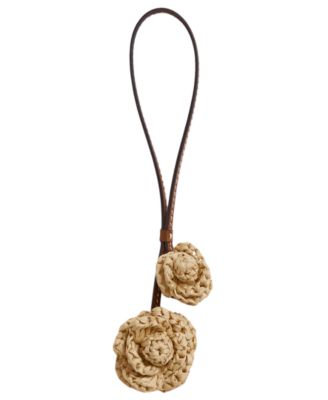 Crocheted Straw Flower Small Bag Charm