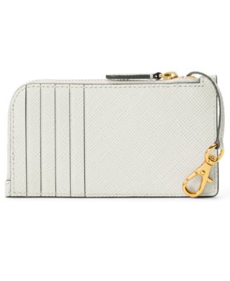 Textured Leather L-Zip Card Case 