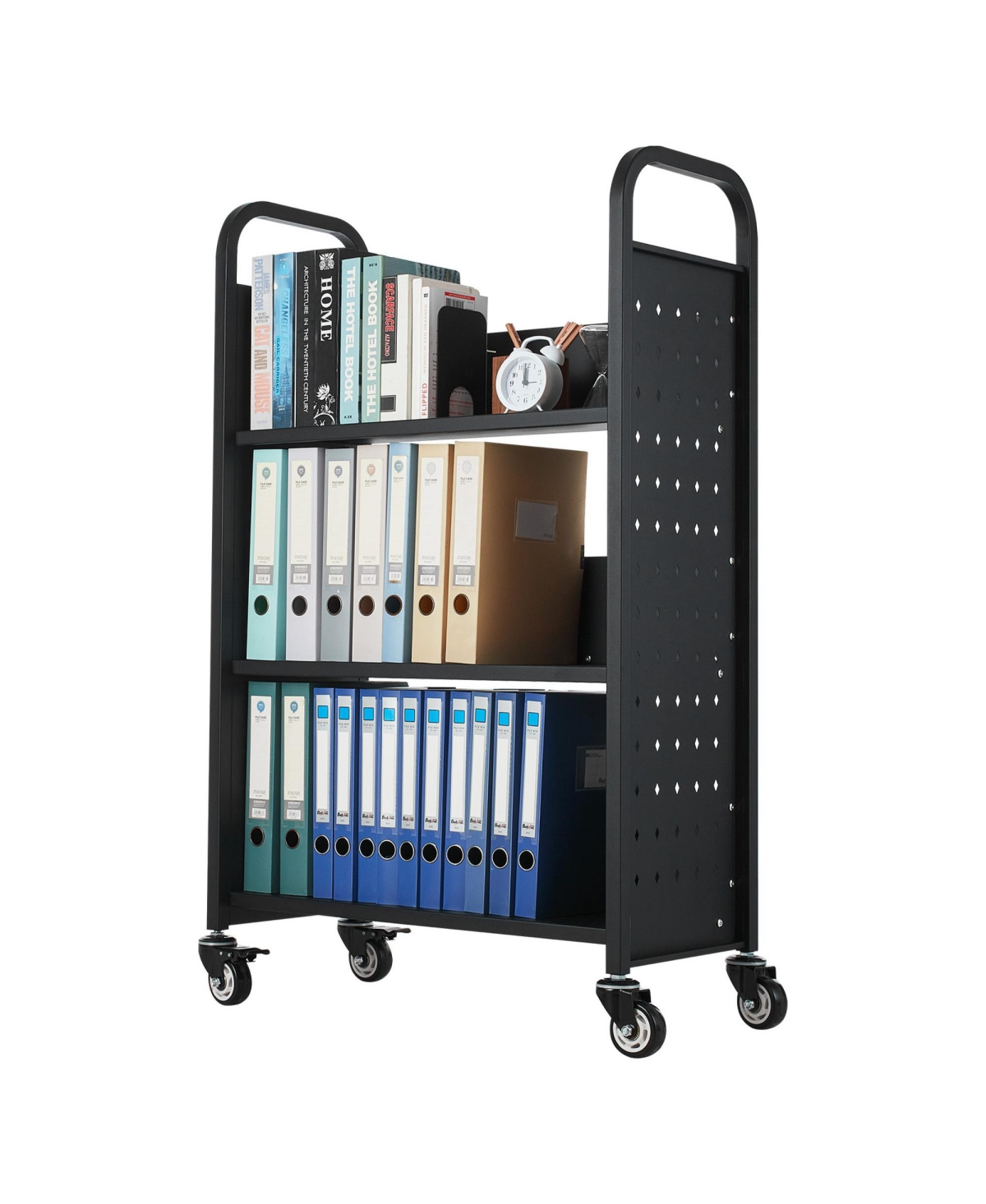 Rainsken Rolling Library Book Cart