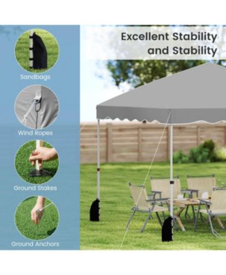 Foldable 10x10 ft Pop-Up Canopy Tent with Wheeled Carry Bag