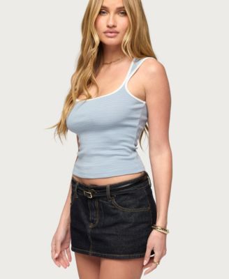 Women's Valentena Striped Square Neck Tank Top