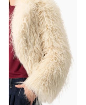 Women's Faux-Fur Plush Teddy Coat