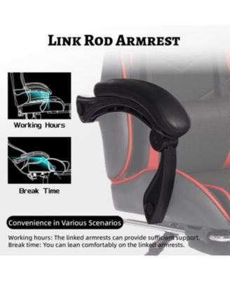 E-Sports Gaming Chair with Massage, Footrest & Recline – PU Leather Ergonomic Racing Seat for Home & Office