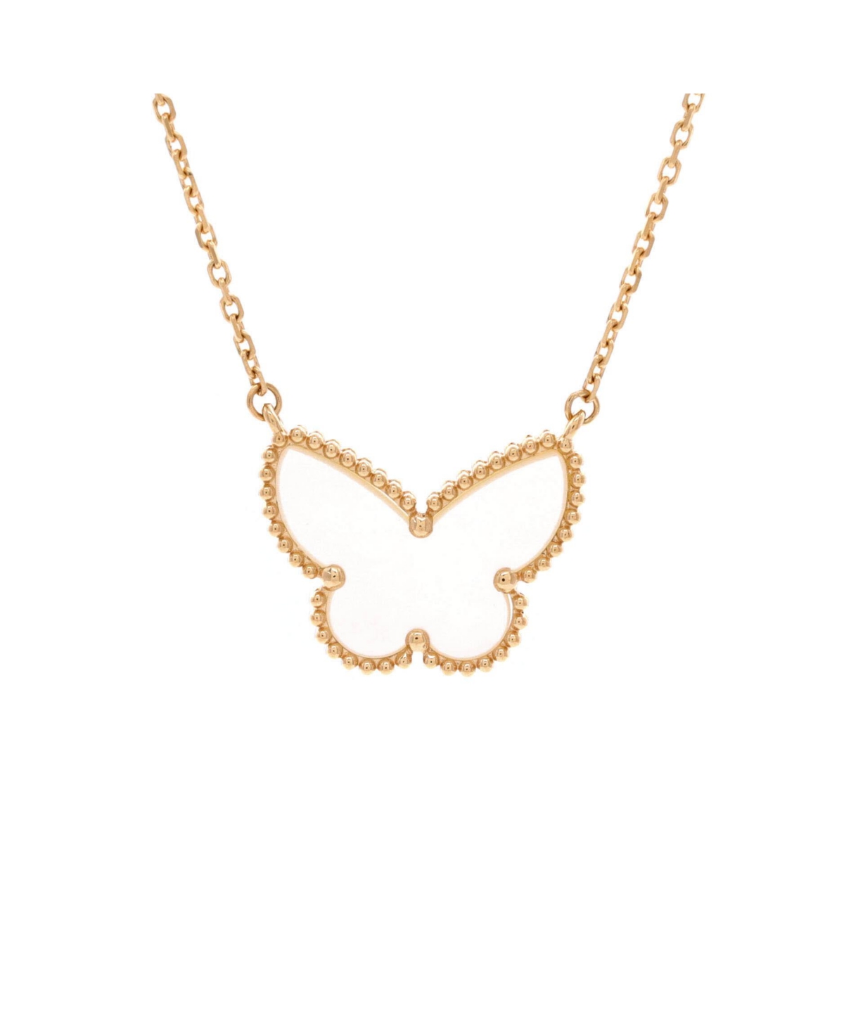 Pre-Owned Van Cleef & Arpels Lucky Alhambra Butterfly Pendant Necklace