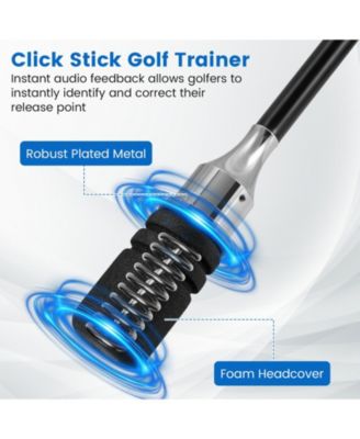 Golf Swing Trainer Click Stick for Speed, Flexibility, Balance & Tempo