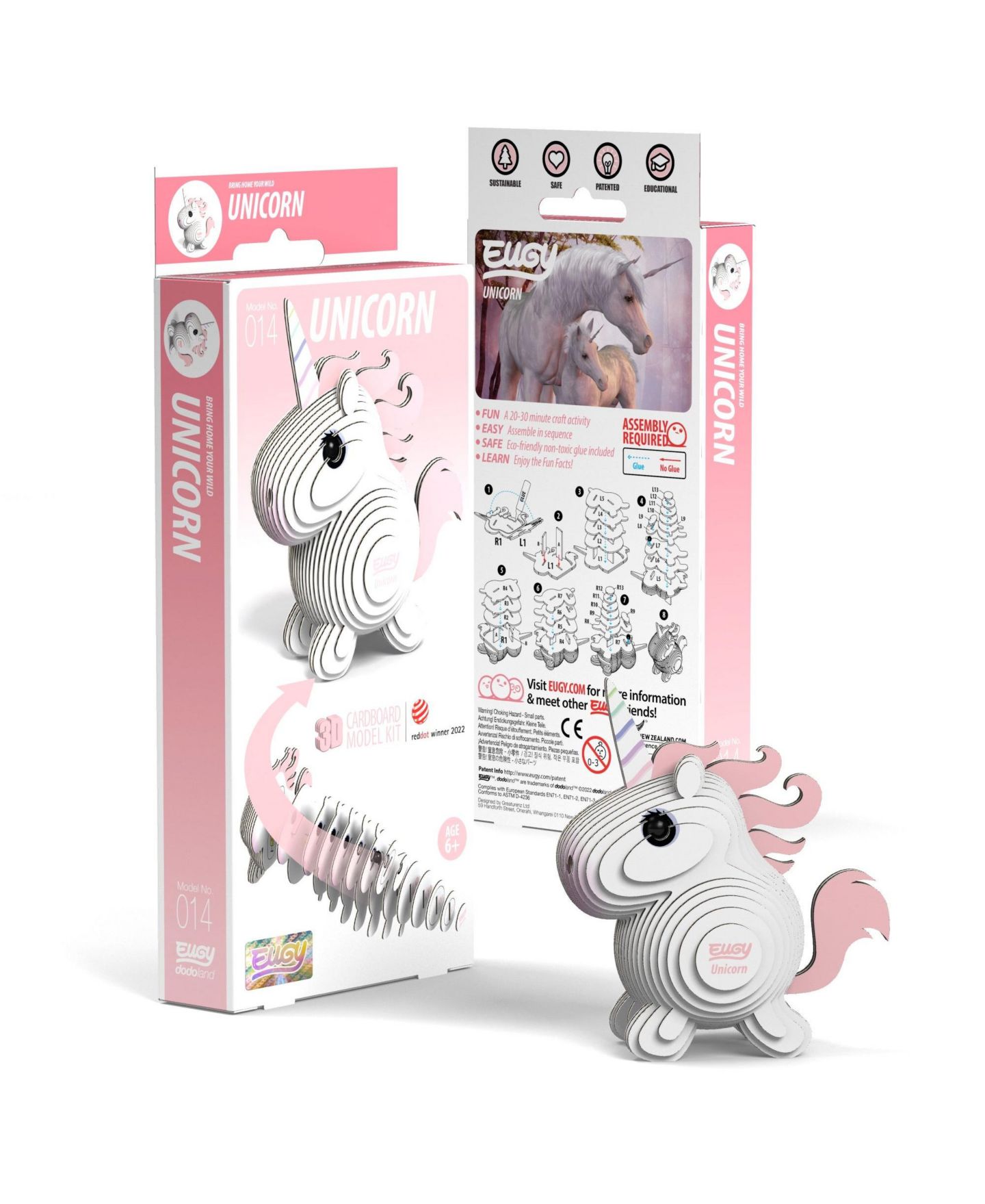 Детский пазл Eugy Unicorn 3D Puzzle, цвет: Разноцветный — фото 1