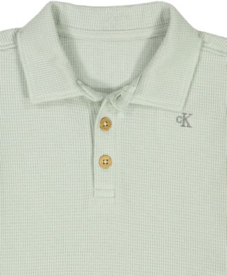 Baby Boys' Waffle Knit Polo Shirt and Shorts, 2-Piece Set