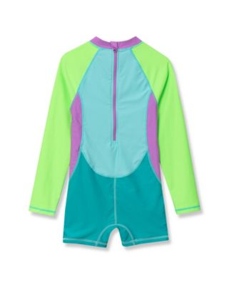 Girls Chlorine Resistant Long Sleeve Surf Bodysuit