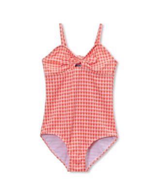Girls Chlorine Resistant Cutout One Piece Swimsuit