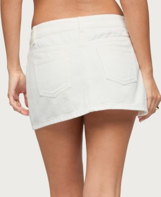 Women's Spencer Low Rise Denim Micro Skirt