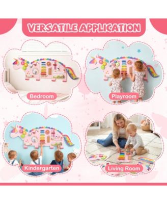 11-in-1 Dinosaur Activity Wall Busy Board Panels for Toddlers