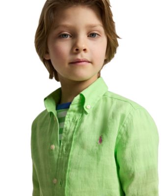Boys' 2-7 Linen Long-Sleeve Shirt