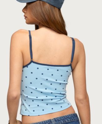 Women's Carlah Contrast Polka Dot Tank Top