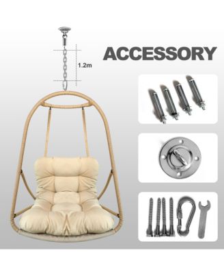 Wicker Rattan Swing Egg Chair without Stand