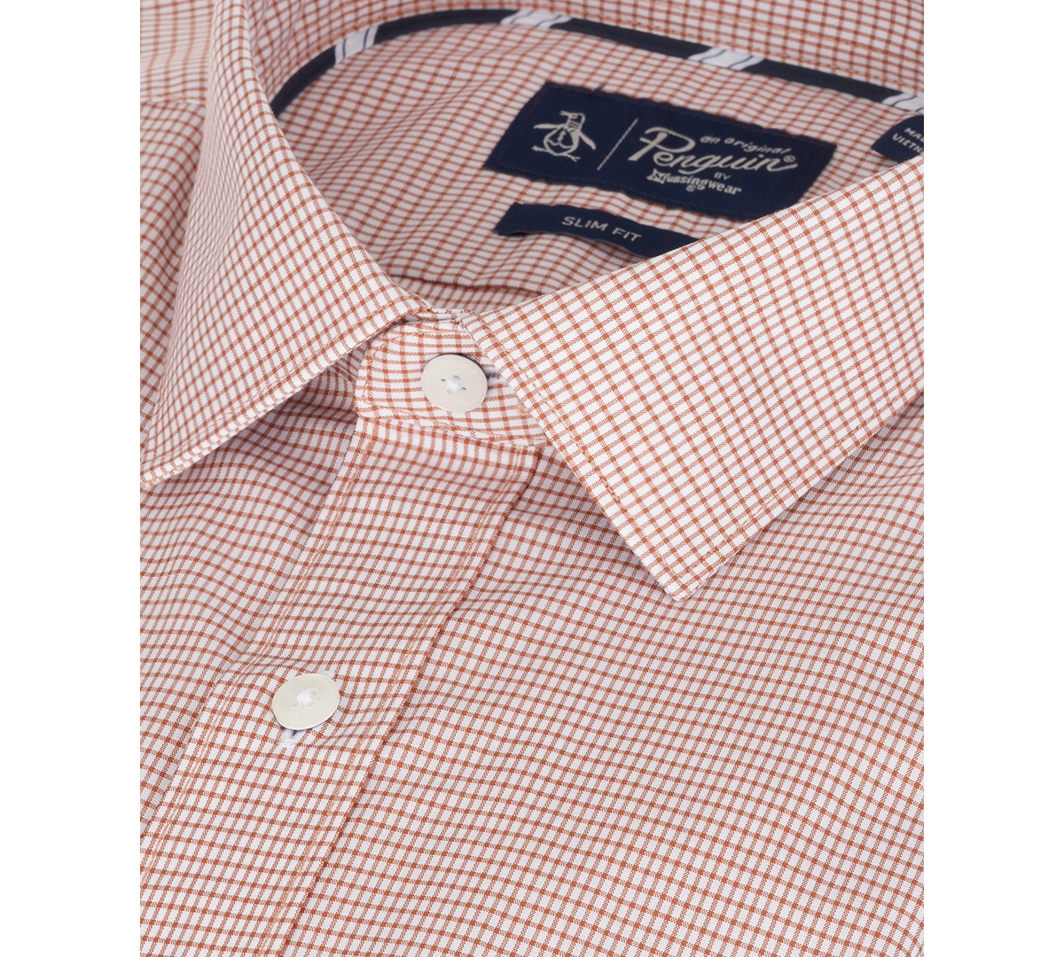 Pengiun Men's Spread-Collar Dress Shirt