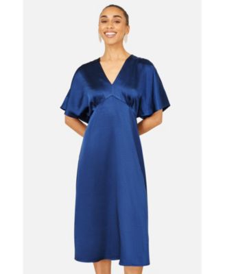 Women's Satin Midi Kimono Dress