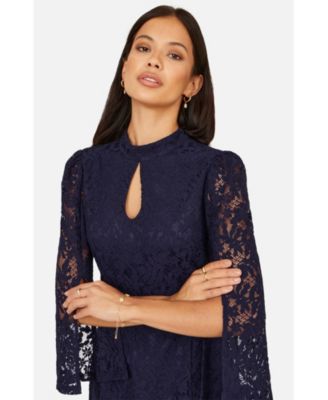 Women's Lace Fitted Midi Dress